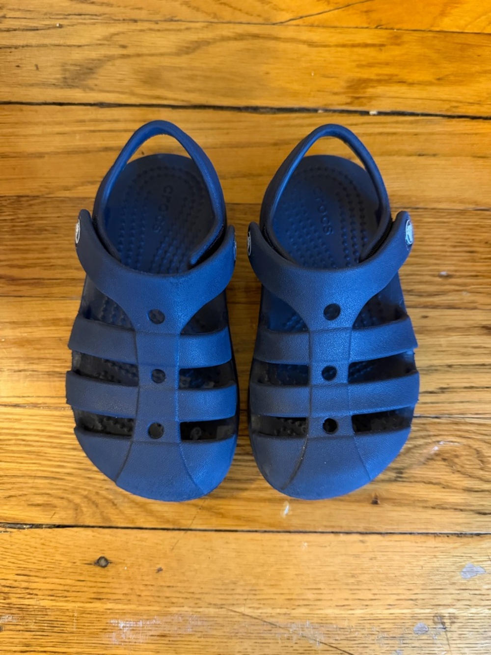 CROCS Kids' Navy Blue Classic Fisherman Sandal size C8